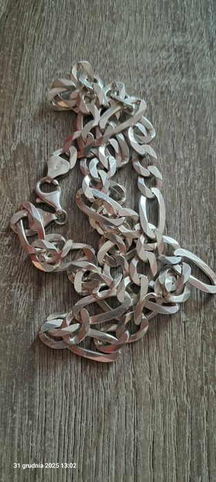 OKAZJA!!!Srebrny Męski Łańcuszek srebro próba 925