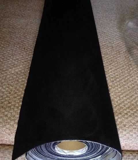 Алькантара самоклеющаяся черная Корея для салона авто 152см