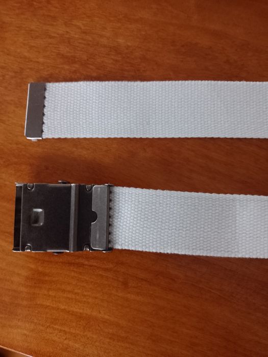 Pasek parciany do spodni biały
