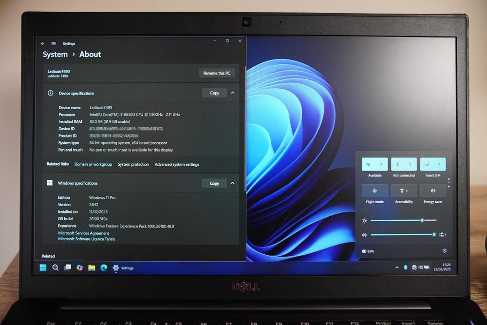 Dell Latitude 7490 max wersja Win11 Pro / i7 / 32GB / 1TB / fpr / LTE