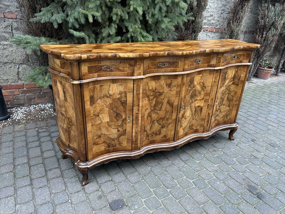 Antyczna Komoda Ludwikowska Ludwik Kredens Intarsja Po Renowacji !!