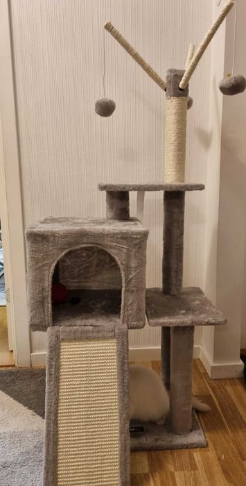 Drapak legowisko domek wysoki dla kota słupek do drapania NOWY 118 cm