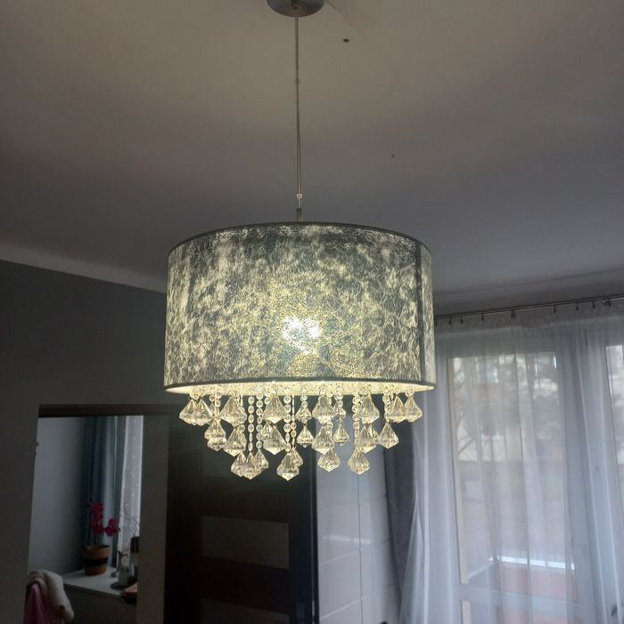 Lampa sufitowa srebrna
