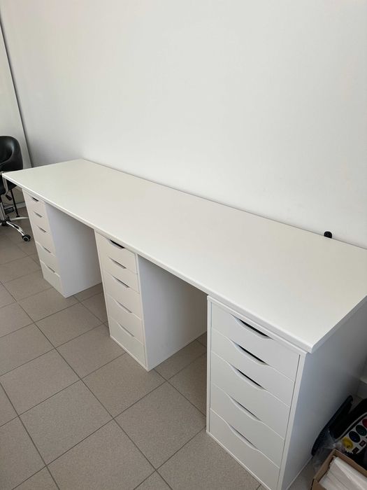 Bialy blat kuchenny/ biurowy 246 cm, IKEA