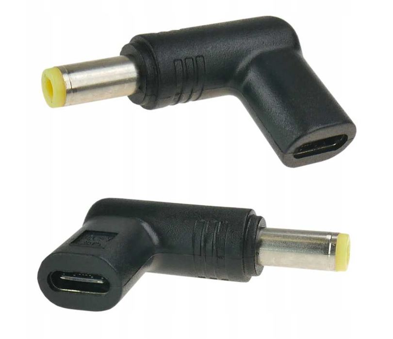 Przejściówka zasilania adapter wtyk USB-C do 5,5x2,5mm