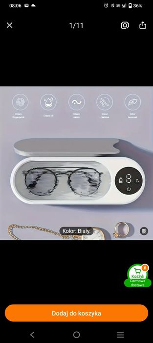 Myjka elektryczna do okularów, bizuterii i pędzli