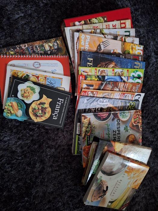 Revistas e materiais com receitas