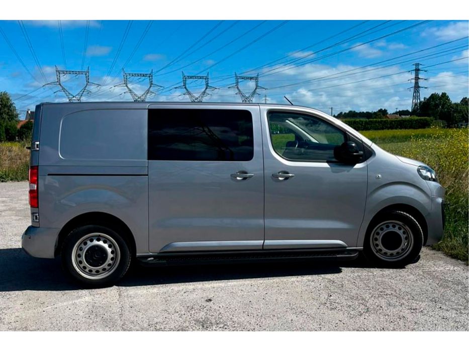 Peugeot Expert 2017- рр. Бокові пороги Allmond Black (2 шт., алюміній) XL - Довга база