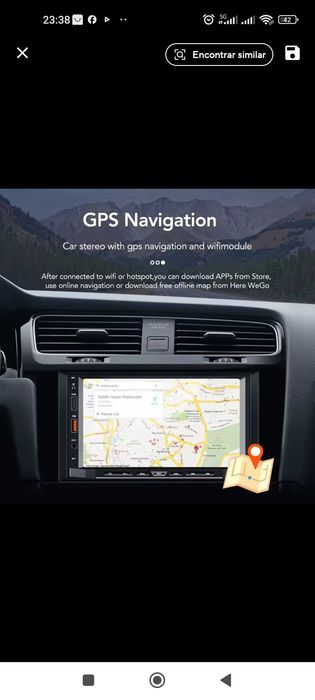 Rádio TOP 2DIN com Android e GPS