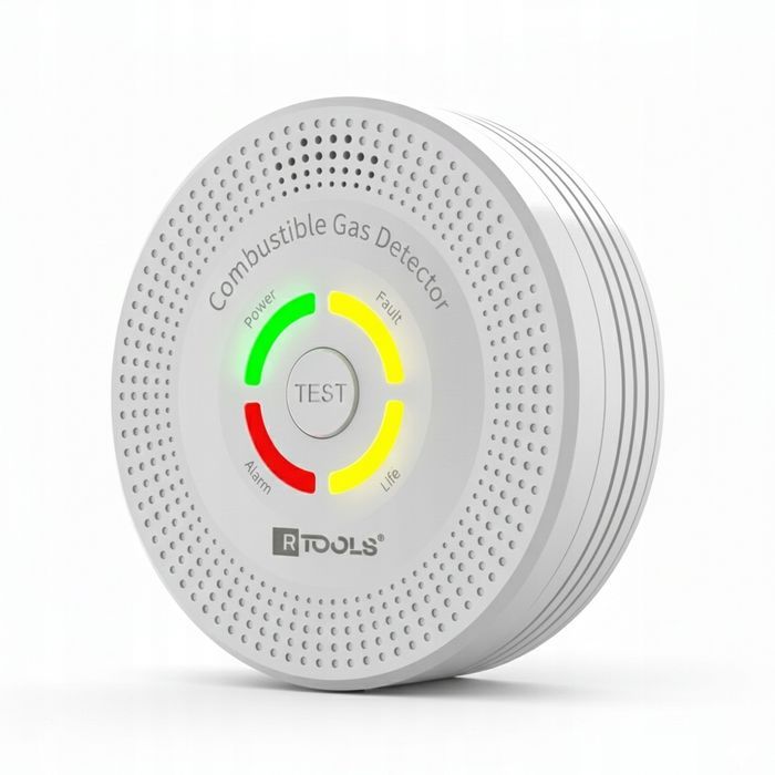 Detektor Czujnik Gazów Wybuchowych Metan Gaz Ziemny Alarm Usb-C Aku