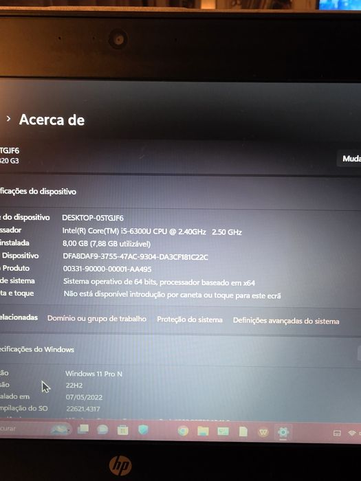 HP 820 G3 I5-6300U CPU 2.40GHZ2.50GHZ 8GB RAM/SSD 234