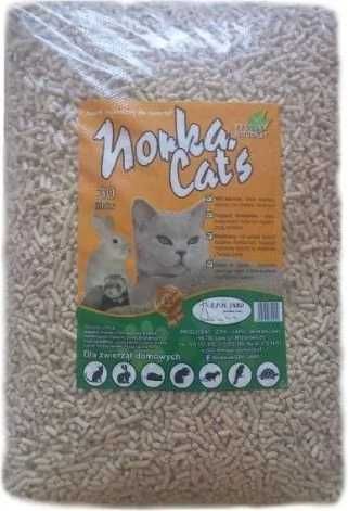 Żwirek naturalny drewniany norka cats - 15 kg dla gryzoni kotów królik