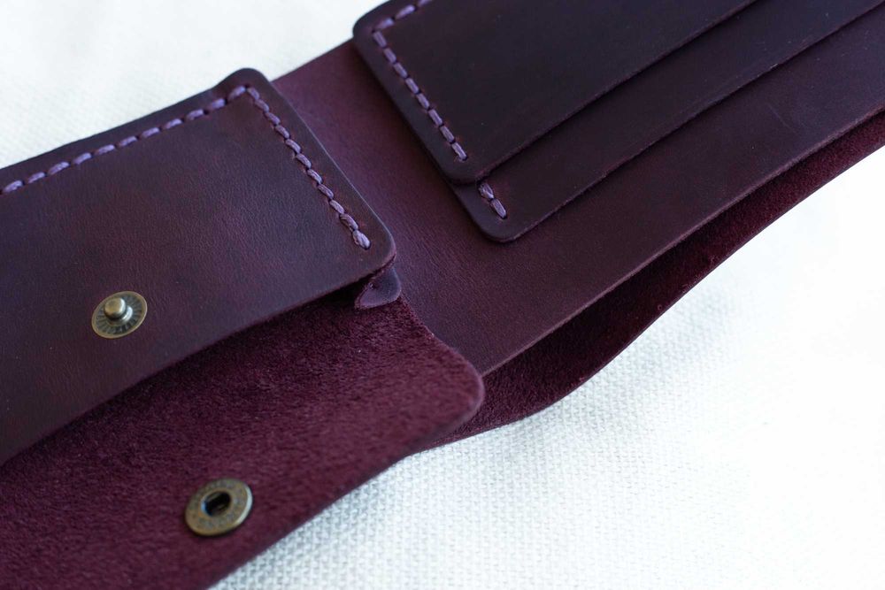 Чоловічий шкіряний гаманець ручної роботи. Портмоне, кошелек