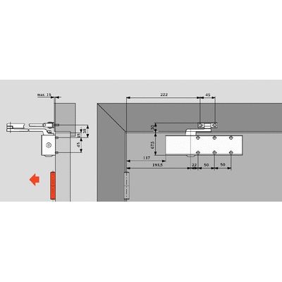 Дотягувач дверей Dorma TS 73 EN 2/3/4 Grey до 80 кг