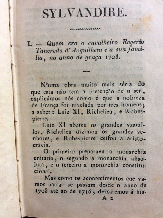 Sylvandire. Romance histórico de Alexandre Dumas, 1848. 1.ª edição portuguesa. Rara edição