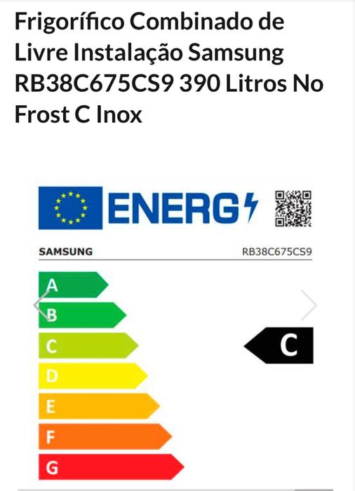 Frigorifico com garantia (geladeira) Samsung 390L no frost Inox