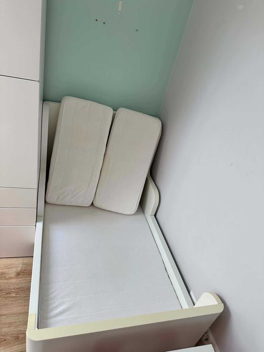 Łóżko dziecięce rosnące Ikea Besunge z materacem