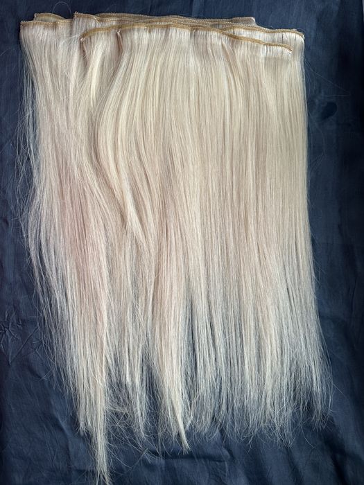 Волосся натуральне блонд на тресах заколках трессах волосы нвтуральные