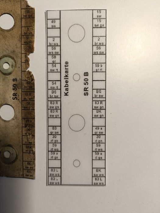 Kabelkarte Simson SR 50 karta instalacji elektrycznej Simson SR50/80