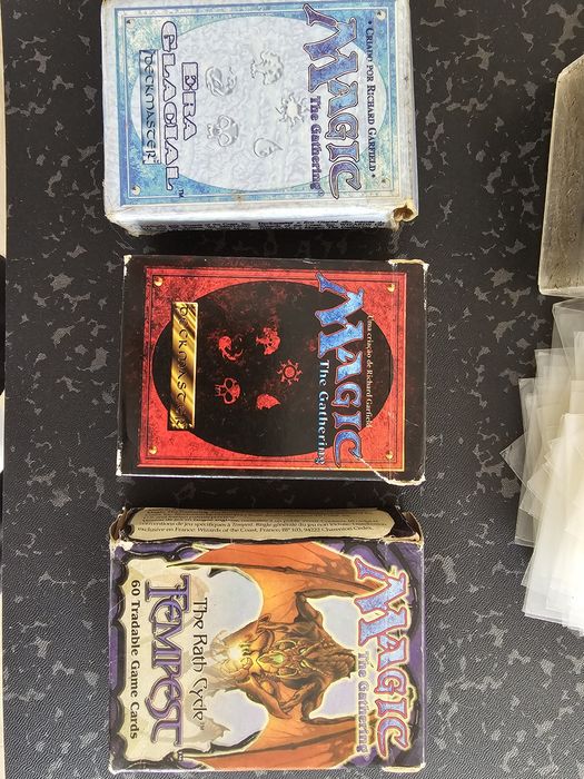 3 caixas vazias decada 90 Deck Magic The Gathering
