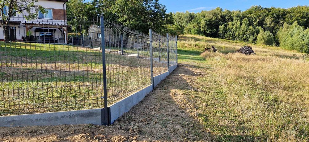 Ogrodzenie Panelowe z montażem 123 cm Grafit