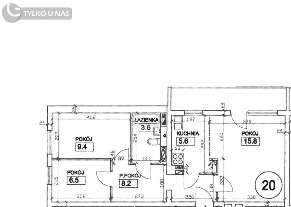 3-pok. 49m2 |loggia, parking| Krowodrza, Biprostal