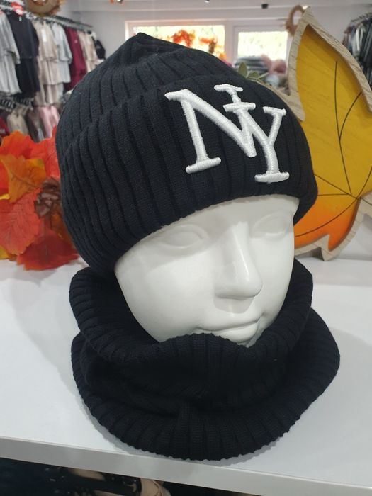 Czapka NY zimowa z kominem
