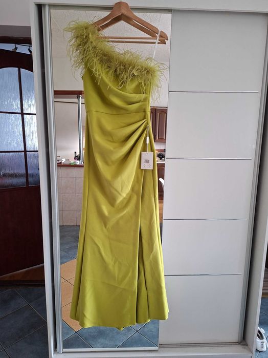 Sukienka maxi Lou xs 34 pióra