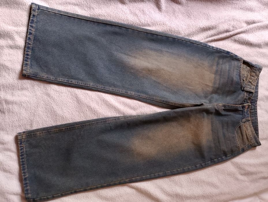 Spodnie jeansowe baggy S męskie vintage washed
