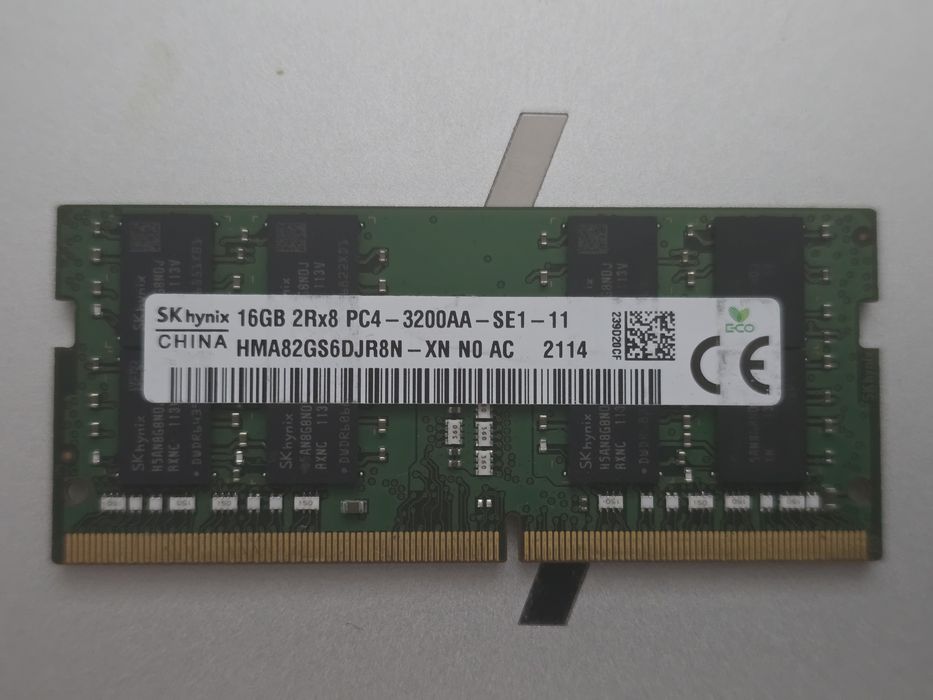 Memória SK hynix 16GB DDR4 3200AA SODIMM HMA82GS6DJR8N‑XN