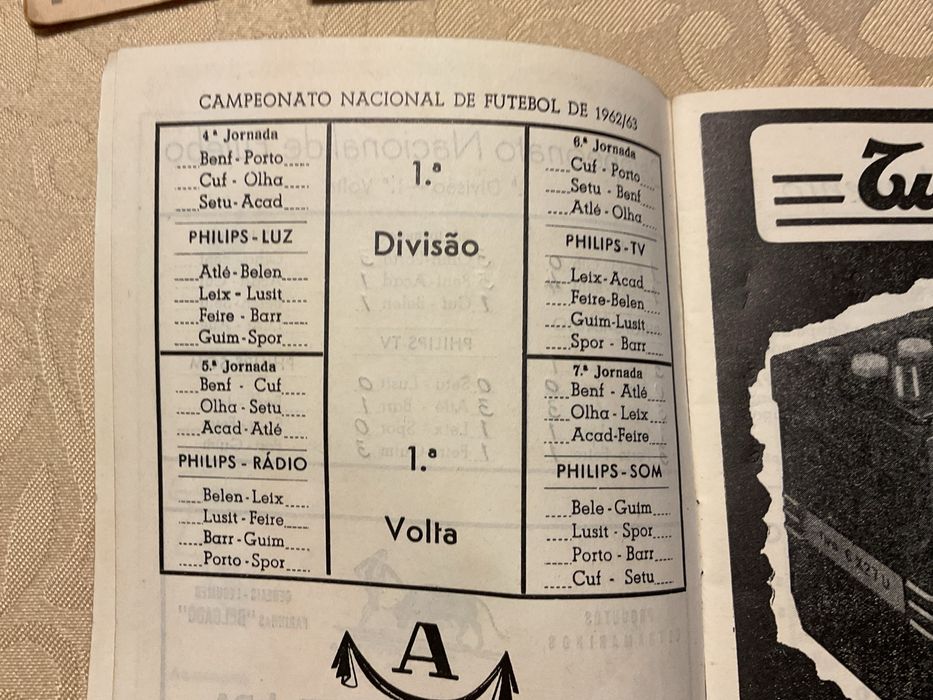 Cronica desportiva 1957 e calendarios futebol anos 60 e 80