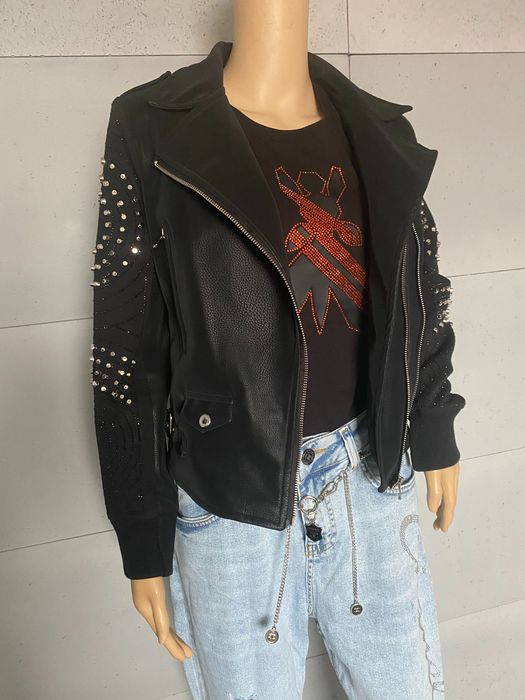 Luksusowa ramoneska z kamieniami i cwiekami S