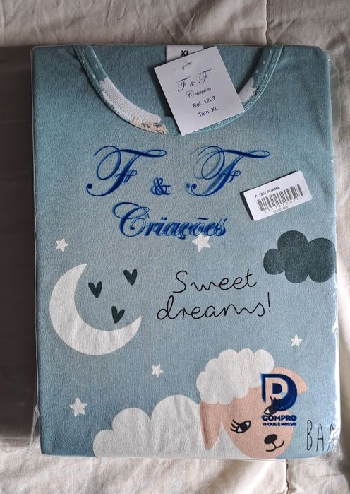 Pijama XL algodao cardado NOVO