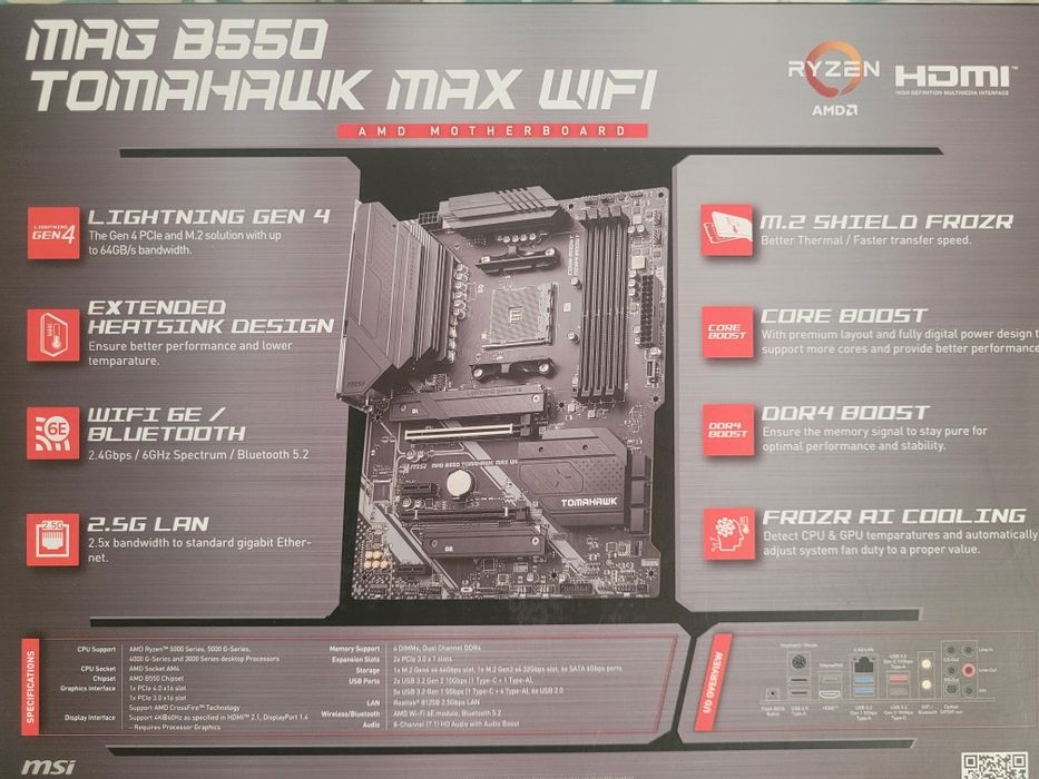 MSI B550 Mag Tomahawk Max WiFi