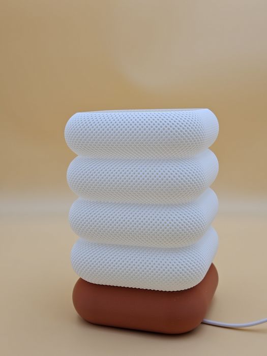 Candeeiro Retro com Base Personalizável | Luz Ambiente Quente | Impres