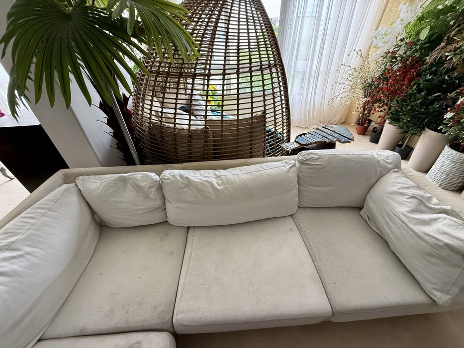 Sofá em L / Chaise Longue grande estilo lounge – OPORTUNIDADE
