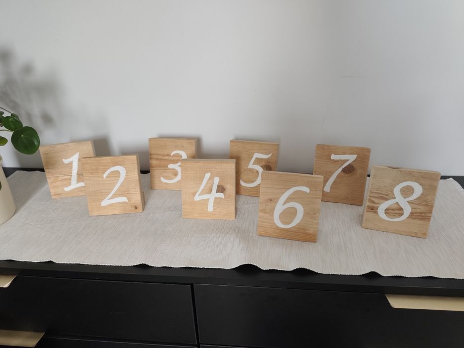 Numery na stoły weselne