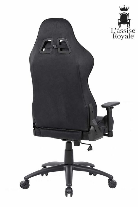 Fotel Gamingowy Welurowy Obrotowy Regulowany Ergonom Krzesło Gracza