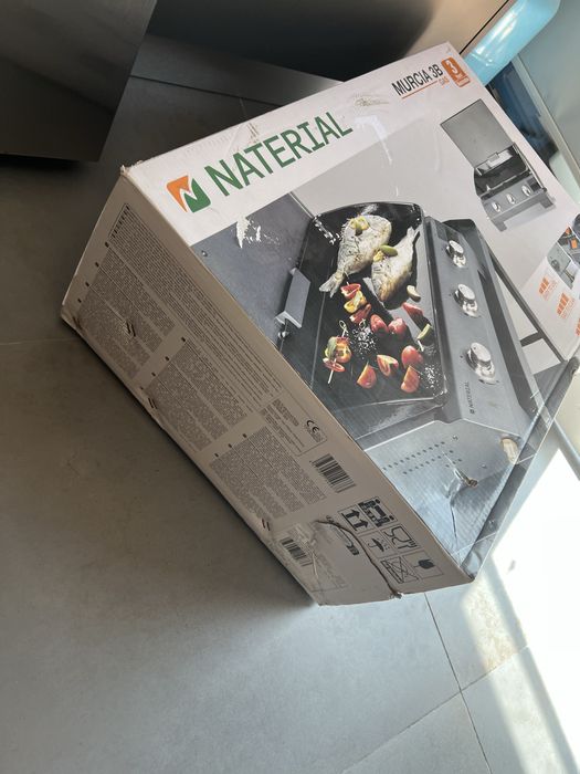 Grelhador a gás Naterial Murcia 3B com tampa NOVO