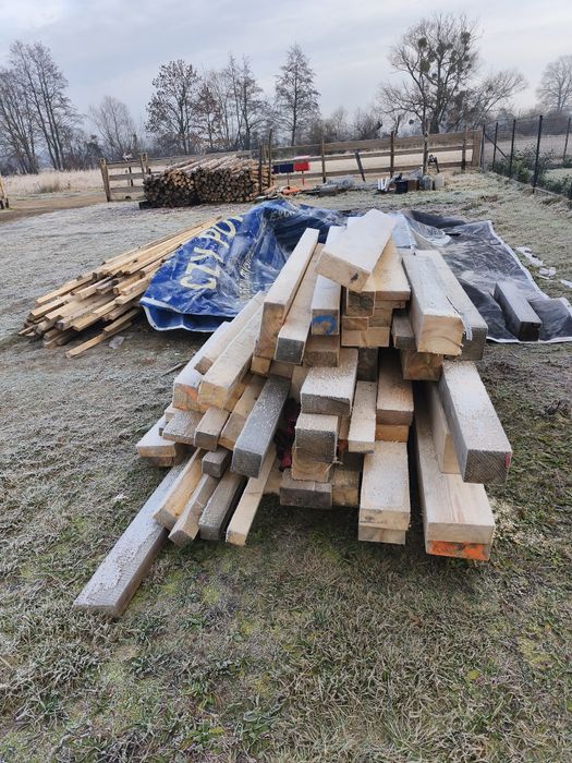 Krokwie kantówki słupki stemple