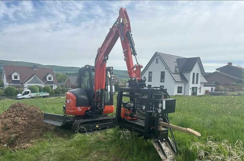 Kompaktowa wiertnica sterowana zasilana z koparki