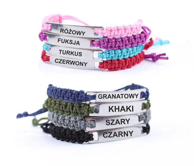 Bransoletka z grawerem indywidualnym PREZENT