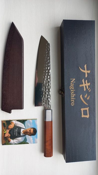 Японский кухонный нож Киритсуке VG10, 67 слоёв, ножны, ручная работа