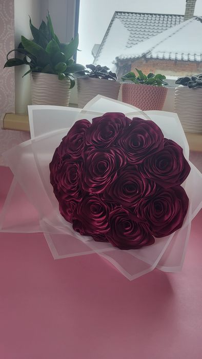 Квіти з атласної стрічки на замовлення