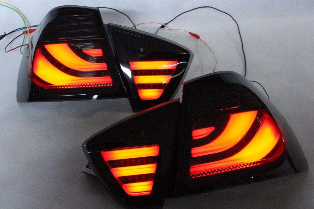 Lampy światła tył tylne BMW E90 05-08 SEDAN RED LED BAR NEON IGŁA