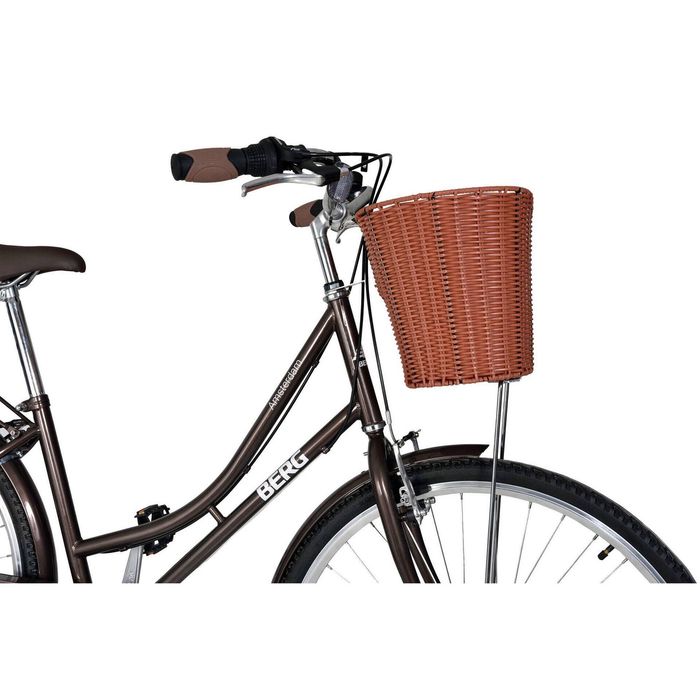 Bicicleta Adulto com Cesto Amsterdam Roda 28'' 6V Preta BERG