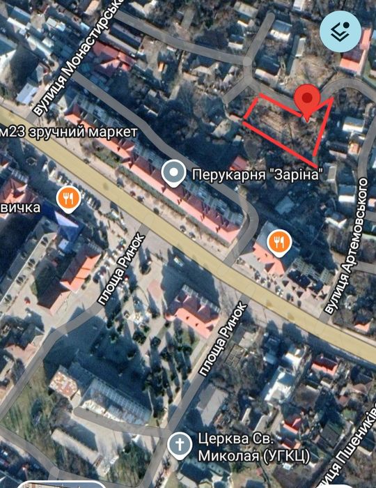 Земельна ділянка під будівництво. Центр Тисмениці.