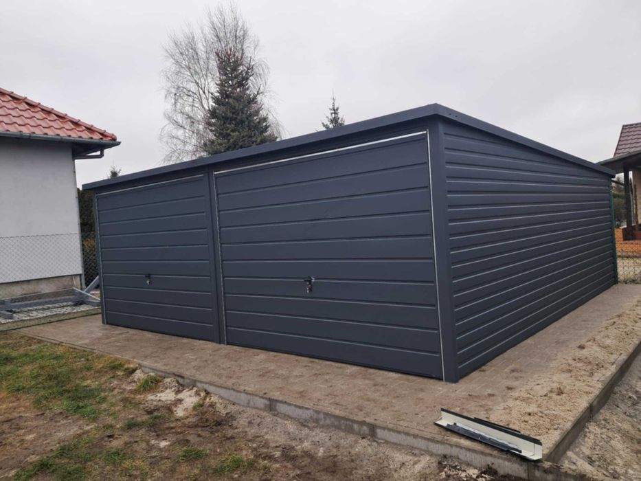 Garaż blaszany 6x5. WZMOCNIONY PROFILAMI. Producent. CAŁA Polska