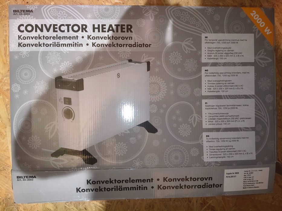 Grzejnik konwektorowy BILTEMA 2000W | Stan Idealny / Jak Nowy
