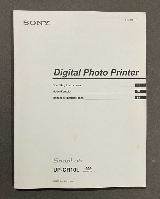 Manual Sony SnapLab UP-CR10L